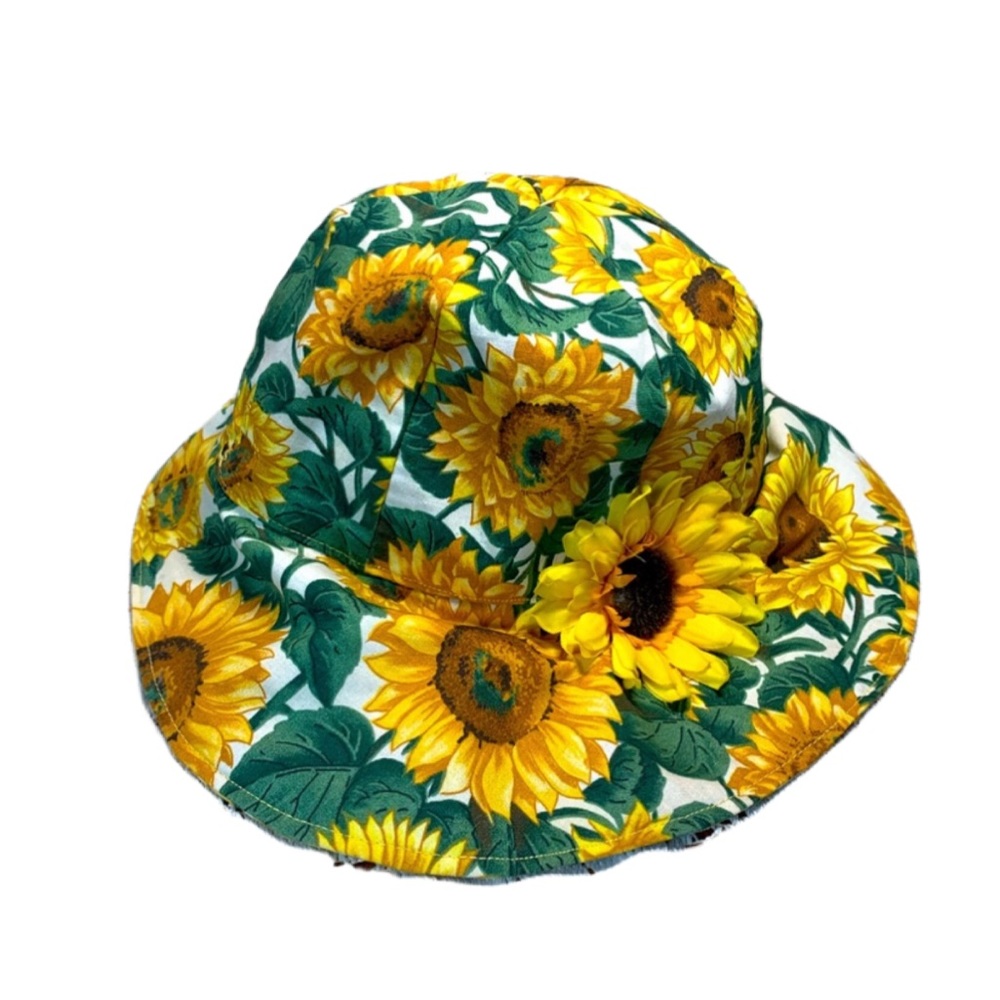 Vintage Spring Sunflower Bucket Hat